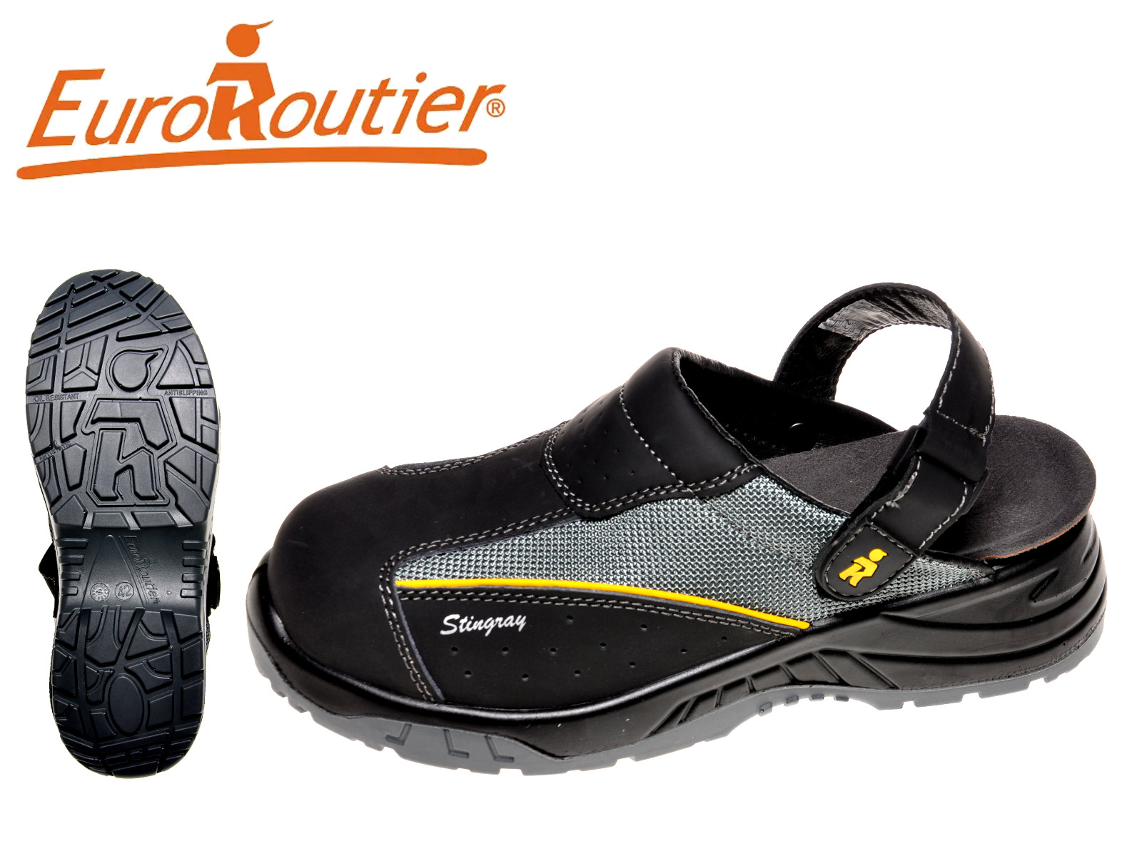 EuroRoutier Sicherheitsschuh Stingray Safety & Comfort Clogs Gr 